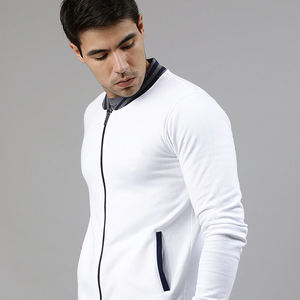 แจ็คเก็ตบอมเบอร์สีขาวสำหรับผู้ชายมืออาชีพ ยี่ห้อ Shanawar Industries สไตล์ลำลอง ไซส์ใหญ่ สำหรับฤดูหนาว อุ่น ระบายอากาศได้ดี มีซิป คอตั้ง ผ้าฝ้าย - Product Image 3