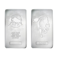 Prix de gros 2019, lingot de métal argent américain plaqué personnalisé, écologique, 999, en forme d'aigle, à vendre