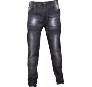 กางเกงผ้ายีนส์ชายกลางทรงตรงแบบหลวมมีรอยขาดมีกระเป๋าตรายี่ห้อของแท้คอลเลกชันขายส่ง - Product Image 1