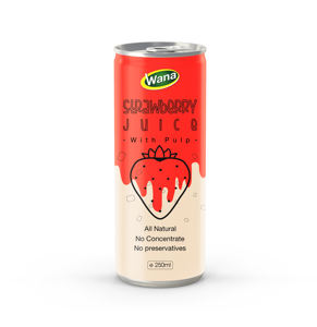 Fabricant de marques privées, purée de fraises naturelle 250 ml, boisson saine en canette, prête à boire, producteur sous contrat - Product Image 1