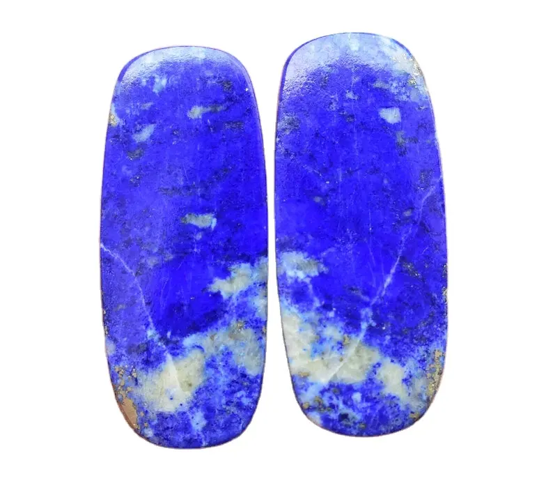 Anting Batu Intarsia Mata Harimau dan Lazuli Kustom Indah Pasang Atas Liontin Koin Bor Depan Atas Manik-manik