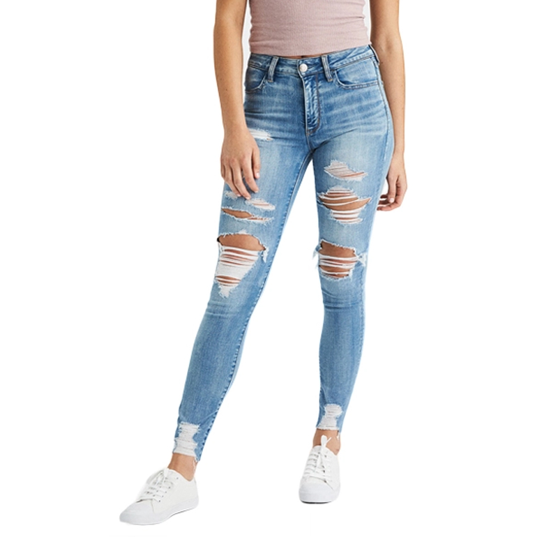 New Style Ladies Ripped Skinny Jeans 