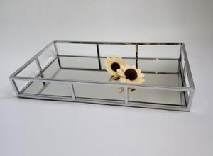 Bandejas Decorativas Rectangulares de Metal con Borde Dorado para Exhibición de Collares, para Uso en el Hogar y Restaurantes - Product Image 4