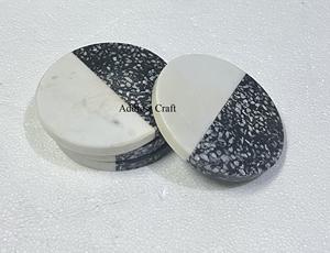 Best Quality Terrazzo Tea <b>Coasters</b> Marble <b>Coasters</b> for Drinks Mats <b>and</b> Pad Tableware Hotel Restaurant Hot Selling Resin <b>Coasters</b> - Product Image 3