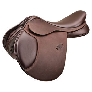 Selle de saut western Y&Z English Racing en cuir véritable, siège souple, quincaillerie SUS304, qualité supérieure, disponible en gros - Product Image 1