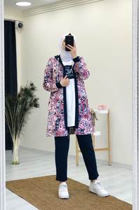 Conjunto de 3 piezas con capucha para mujer, ropa islámica, Abaya, caftán árabe, musulmán, moda islámica, calidad turca, nueva temporada - Product Image 3