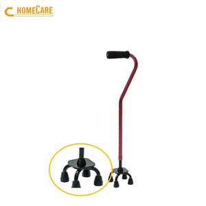 Bâton de marche extérieur à quatre pieds, 10 sections réglables, avec base en fourche et embout en caoutchouc, capacité de 200 lb pour personnes âgées - Product Image 4