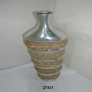 Florero de aluminio decorativo de suelo y Jardín de diseño personalizado de plata de Venta caliente - Product Image 2