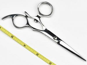 Tijeras de peluquero de corte de pelo profesional de 6,5 \ "con maquinilla de afeitar hoja recta afilada mango de acero inoxidable hombres mujeres niños Uso de salón - Product Image 4