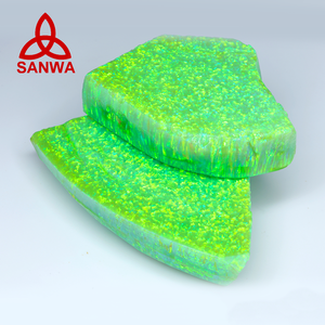 Đá Opal Tổng Hợp Trồng Trong Phòng Thí Nghiệm Nuôi Cấy OP11 Đá Quý Thô Màu Vàng Xanh Lá Cây Cắt Giá Nhà Máy Cho Phụ Nữ Thời Trang Sang Trọng Tùy Chỉnh - Product Image 3