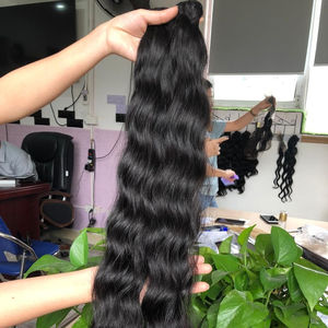 Cabello humano Natural de color negro, cabello Natural ondulado de alta calidad, estilo vietnamita - Product Image 1