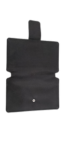 Personalized Simple Jet Black RFDI Recycled Polyester Bi-fold Travel Card and <b>Passport</b> <b>Wallet</b> Premium Card Holder - Product Image 2