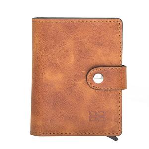 Palermo kinh doanh sang trọng <span class=keywords><strong>RFID</strong></span> <span class=keywords><strong>Blocker</strong></span> Ví da chính hãng với nút đóng cửa cao cấp chủ thẻ - Product Image 1