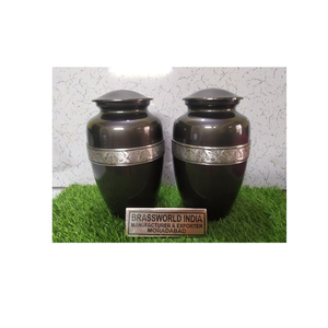 อลูมิเนียมสีดำกับเงินใบวงสลักโกศศพอุปกรณ์ - Product Image 1