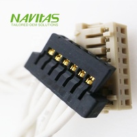 Câble personnalisé 8 broches vers 6 broches, pas de 1,25 mm, conforme RoHS, en cuivre étamé, avec fils à sertir pour connecteurs DF13 série FI