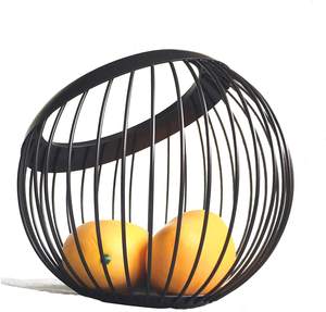 Cesta de hierro de alta calidad para frutas y cuencos, cesta de alambre moderna para cocina, decoración hecha a mano, con cable - Product Image 2