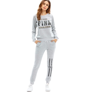 Conjunto de Sudadera con capucha de manga larga para hombre y mujer, chándal con logotipo personalizado, 2 uds. - Product Image 1