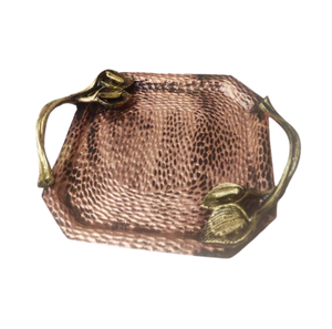 Bandeja de servicio decorativa de madera antigua ovalada, elegante y moderno logotipo personalizado, informal, elegante, hecho a mano - Product Image 2