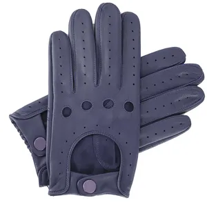 Custom Wholesale Premium Cowhide Leather Driver Gloves For Heavy Duty Truck Driving