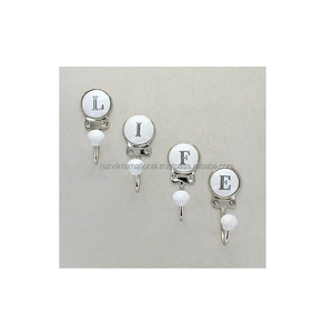 Wall Mounted Robe Hook Rack 5-Layer 4pcs Nickel Plated <b>Metal</b> Heavy Duty Eco-Friendly Durable Modern - Product Image 3