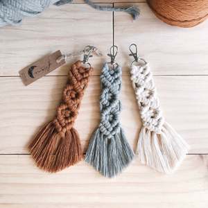 Macrame <b>Wristlet</b> Keychain | Keychain | Handmade Macrame KeychainHandmade Happiness - Product Image 1