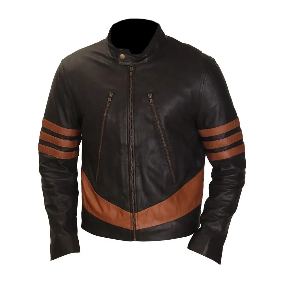 Latest Design Men's Fashion Leather Jacket / Wolverine Leather Jacket