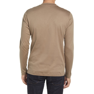 Nouveau hiver hommes à manches longues T-Shirts coton Polyester tricoté col rond coupe régulière Gym entraînement Yoga chemises - Product Image 2