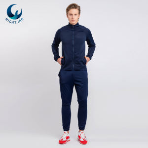 Ensemble de survêtement pour homme avec logo personnalisé, tissu en polyester et coton, vêtements de sport - Product Image 4