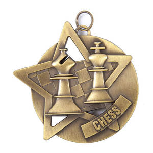 Medalla de Ajedrez de Metal Personalizada para Premios de Torneos de Equipos de Ajedrez - Product Image 3