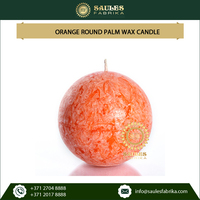 Handgemachte Öko-Orange 100% Palmwachs-Kunstkerzen - Hochwertige Neuartige Formen Unparfümiert 13 Farben Heimdekoration Partys Saules