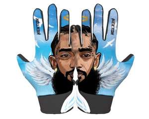 Guantes de receptor de fútbol americano 2024 personalizados con tela de Spandex de Palma adhesiva de PU para Protección deportiva y rendimiento óptimo - Product Image 1