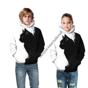 Sweat à capuche personnalisé pour enfants, sublimation, automne, 100% polyester, broderie, impression en relief - Product Image 4