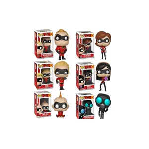 Funko POP Incredibles 2 영화 캐릭터 슈퍼맨 가족 귀여운 인형 비닐 그림 컬렉션 모델 완구 애니메이션 액션 피규어
