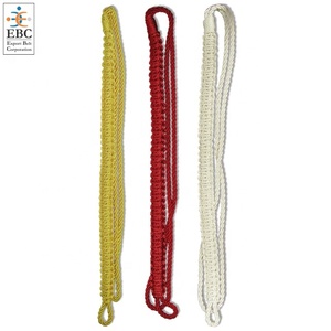 OEM Gold Silk Metallic Thread Polyester Lanyard Shoulder Cord Metal <b>Hook</b> Customizable Ceremonial Whistle Gold Cotton Polyester - Product Image 6