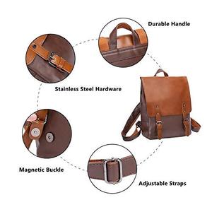 Leo Torresi Stylish Cowhide Genuine <b>Deep</b> Brown Leather useful backpack for Men & Women - Product Image 2