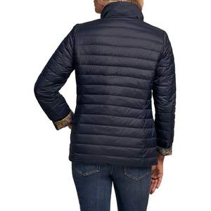 Chaquetas Acolchadas de Invierno para Mujer con Cierre de Cremallera y Botones, Diseño Estampado, Forro de Spandex, Relleno de Algodón Transpirable, Capucha Tejida - Product Image 5