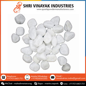 Galets de pierre de qualité supérieure, blanc laiteux, de 10 mm à 80 mm, disponibles au prix de gros en provenance d'Inde - Product Image 4