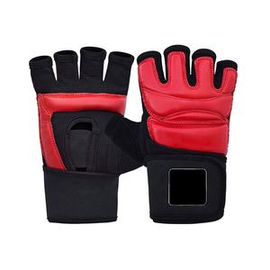 Guantes de medio dedo MMA de PVC de piel de vaca personalizados de alta calidad Guantes de PU de cuero de entrenamiento profesional Boxeo de artes marciales personalizado - Product Image 1