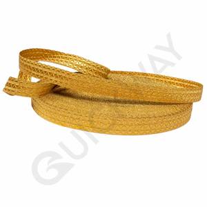 Rubans de médaille de cérémonie dentelles et tresses couleur or personnalisée avec broderie conception rubans tresses de dentelle - Product Image 6