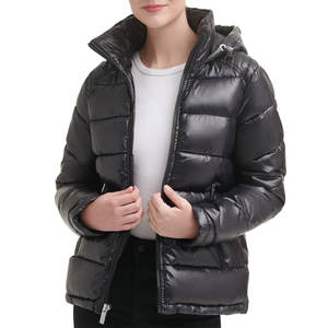 2023 personnalisé conçu femmes léger hiver doudoune à capuche chaud solide fermeture éclair respirant tricoté doublure laine Nylon - Product Image 4