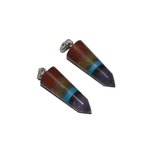 Colgantes de 7 Chakras en Forma de Cono de Buena Calidad: Colgantes de 7 Chakras en Forma de Cono en Venta - Product Image 1