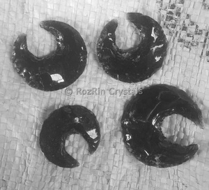 Puntas de Flecha de Obsidiana Negra Nativa de Ágata - Gemas Talladas y Grabadas de Feng Shui, Coleccionables, Mayorista y Distribuidor Rozrin - Product Image 1