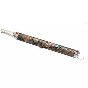 แท่งคริสตัลอาเกต Orgonite,ไม้กายสิทธิ์แบบเกลียวแท่งพลังงาน Orgonite คุณภาพดีที่สุดแท่งออร์กอนธรรมชาติ - Product Image 1