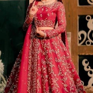 NEWLY--BEAUTIFUL BRIDAL LEHENGA, <b>BLOUSE</b> WITH DUPATTA DRESS Embellished DABKA, ZARI Work for Wedding @ 2022 - Product Image 1