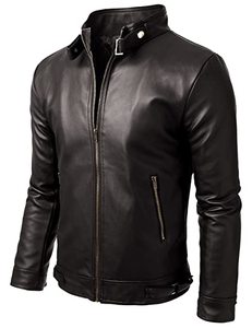 แจ็คเก็ตหนังแกะวินเทจสำหรับผู้ชาย แบรนด์ Wears World รุ่น Winter  คอปกพับได้ เป็นมิตรกับสิ่งแวดล้อม แห้งเร็ว มีไซส์ใหญ่ - Product Image 6