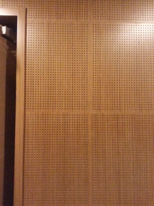 3D mô hình thiết kế hấp thụ âm thanh tấm MDF MgO Đục Gỗ Acoustic bảng hấp thụ âm thanh Bảng điều khiển âm thanh đục lỗ - Product Image 3