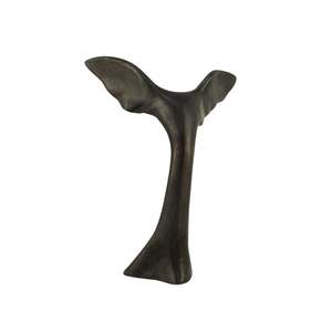 Sculpture en métal de table en aluminium plaqué or abstrait moderne poli Décoration de la maison - Product Image 6