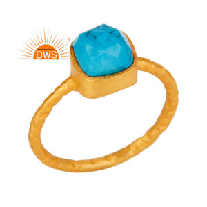 Nouvelle Bague Empilable en Argent Sterling 2026 avec Pierre Précieuse Turquoise Naturelle Matricielle pour Femme - Fabricant de Bijoux - Product Image 1