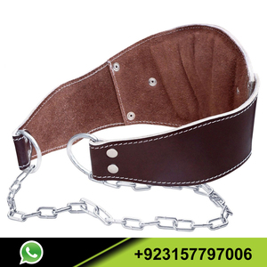Cinturón de inmersión prémium con cadena de peso, cinturón de inmersión de cuero de alta comodidad, para levantamiento de pesas, Pullups y Dips - Product Image 2