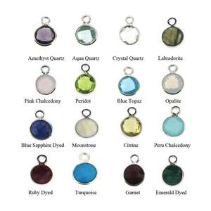 Pendentif en argent sterling fait à la main 6X6MM avec lunette en pierres précieuses 12 mois bijoux en pierre de naissance avec motif chrétien religieux - Product Image 5